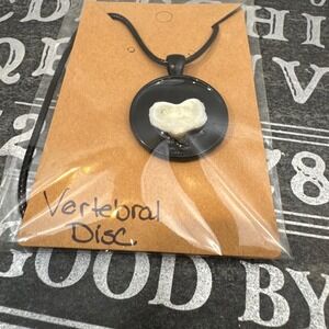 OOAK Handcrafted Taxidermy‎ Oddities Fox Vertebral Disc Bone Pendant Necklace